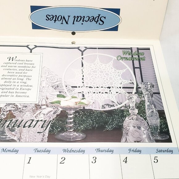 Doily Calendar 1991 by The Needlecraft Shop CT91 Crochet Pattern Booklet - Picture 3 of 8